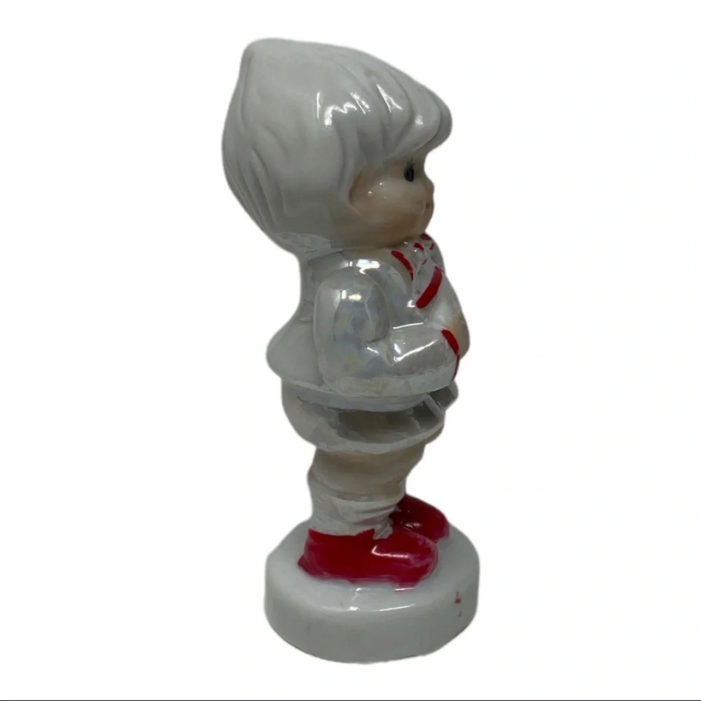 Vintage Porcelain Boy Figurine with Side Kitty (Rare)